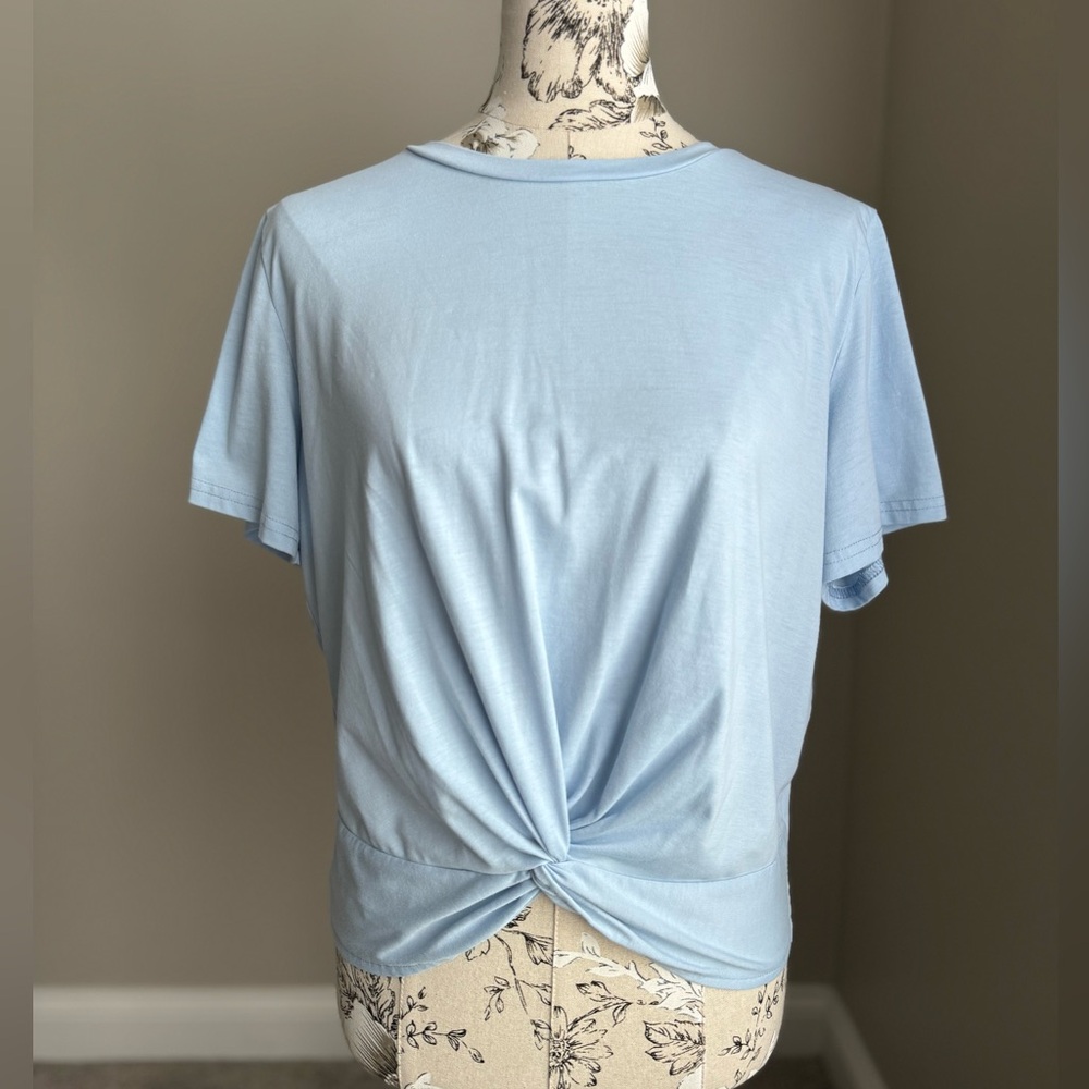 Jinkesi Blue Twist Knot Waist Tee